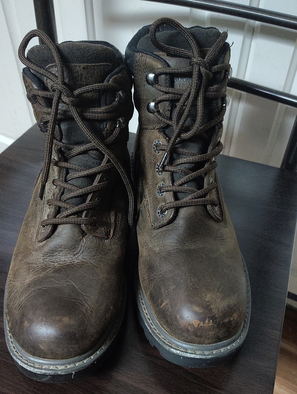 Wolverine Men's Brown Leather Work Boots - Classic Lace-Up